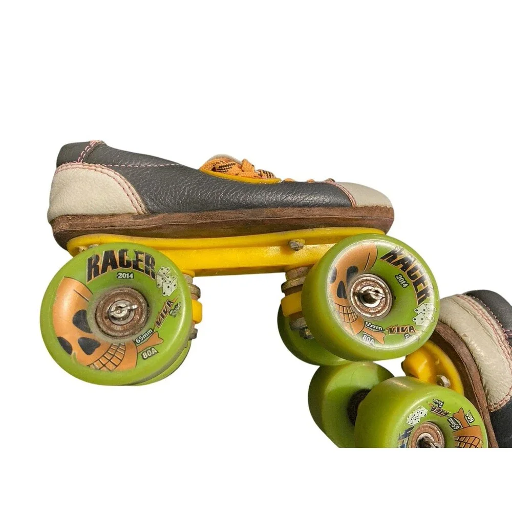 Vintage‎ Viva 4.6 Roll Skates Leather Toddler Boy/Girl Size 1